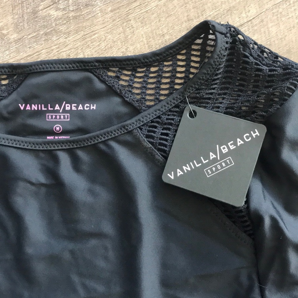 Sun Swim crop top,SPORTY style,sun/rash guard MED